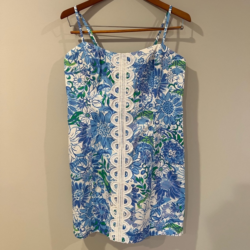 COPY - Lilly Pulitzer Shelli Stretch Dress Frenchie Blue Suns Out Size 16 NWT